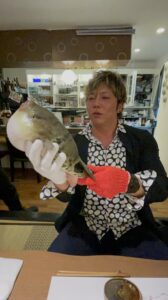 イチが膨らむフグを持っている写真