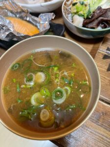 イチの減量食　夕食　みそ汁